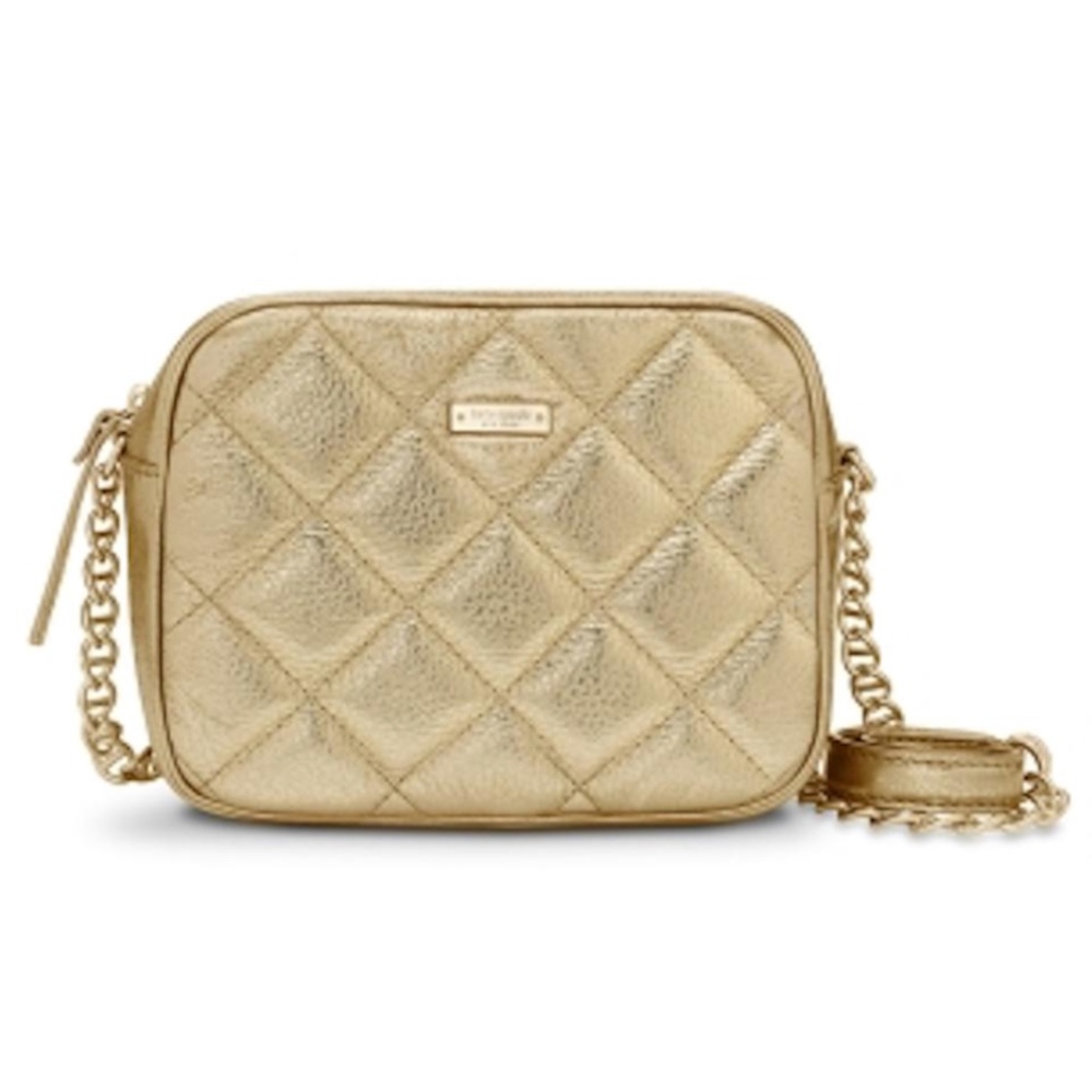 Kate Spade Mini Gold Leather Cross Body Bag